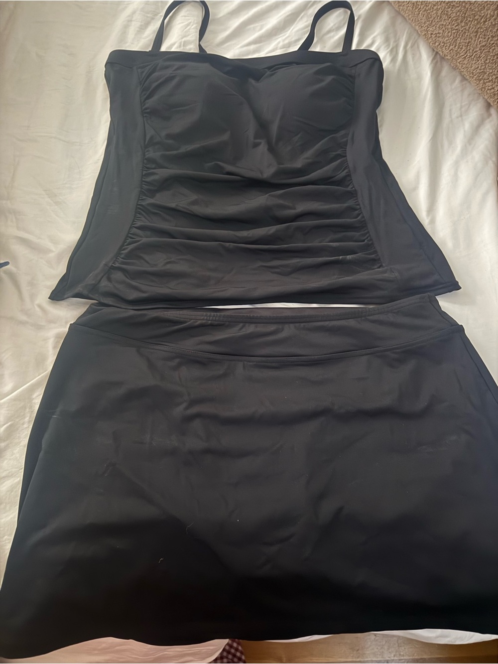Brand new Lands End Black Swim Tankini - Never Worn - Size 12